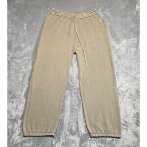 Lauren Manoogian Pants Women 3 Large Beige Cotton Alpaca Quiet Luxury Knitwear